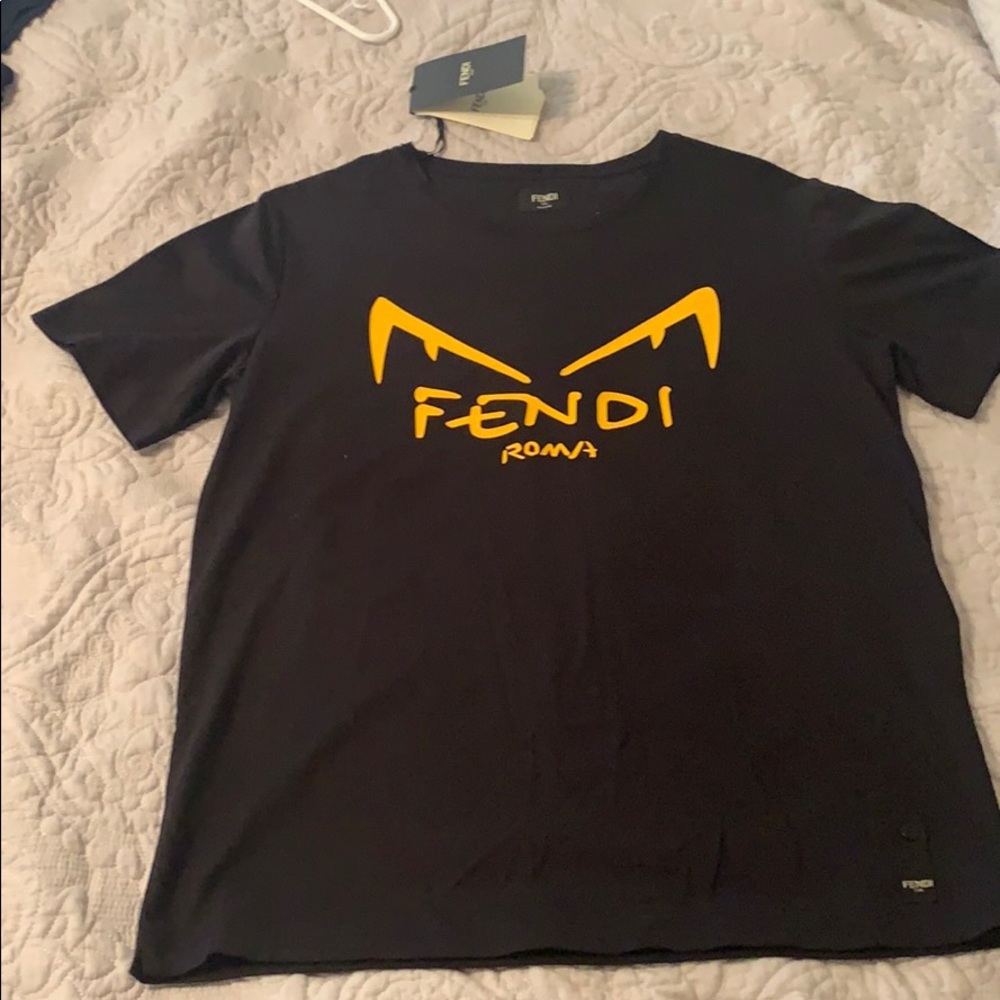 New Mens Fendi T-Shirt Diabolic Eyes